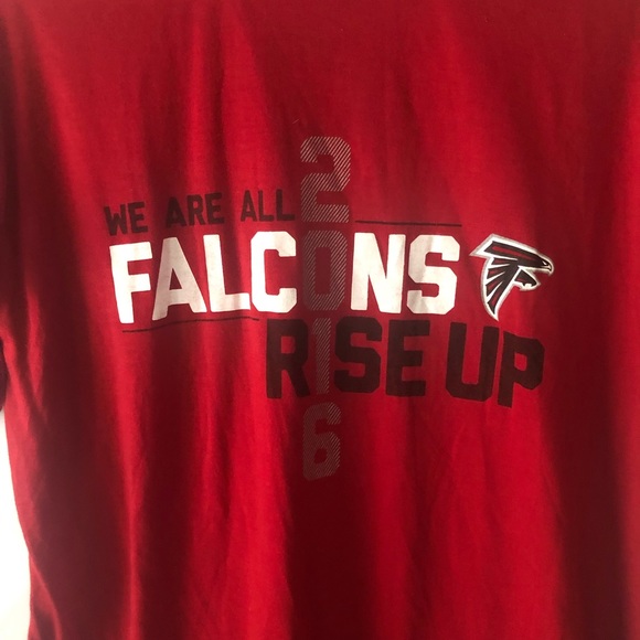 WE ARE ALL FALCONS ATLANTA RISE UP 2016 SHORT SLEEVE T-SHIRT MENS LARGE - Picture 4 of 6